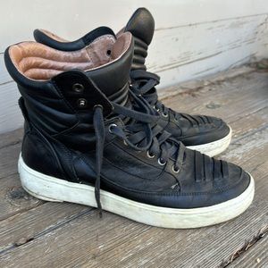 Alexander McQueen Men’s leather high top sneakers